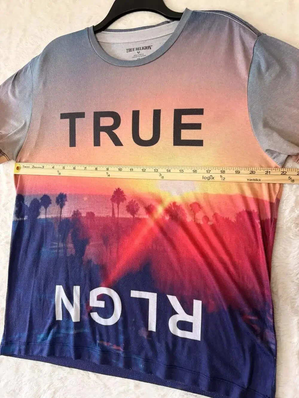 True Religion Venice Sunset Sublimation Tee Size Large Multicolor